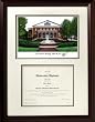 East Carolina University Graduate Framed Lithograph w/ Diploma Opening