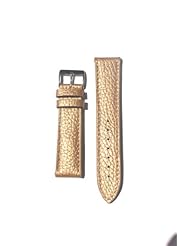 18mm Gold Pearl Finish Sport Calfskin with Quick-Release Pins for Michele