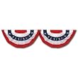 Valley Forge Decorator Fan Kit-- Two Pack Of 3-Foot x 1-1/2-Foot Pleated Mini Fans With Stars Bunting