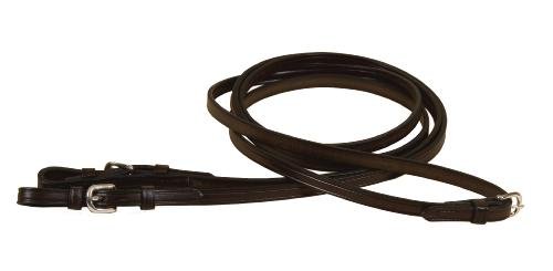 TORY LEATHER Flat Rein with Buckle Bit Ends
