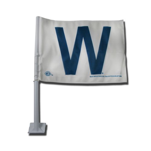 Chicago Cubs Official White ''W'' Car Flag