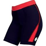 Descente 2008 Women's Bliss Splice Cycling Shorts - Black/Bright Red - 10107bkbr