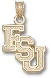 Florida State Seminoles Solid 10K Gold ''FSU'' Cascaded Pendant