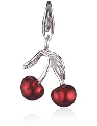 VINANI brand Germany 925 Sterling Silver Charm Pendant small Cherry red enameled HKIK