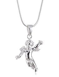 VINANI brand Germany 925 Sterling Silver Women Pendant big Angel with Snake Chain Necklace AGE-S
