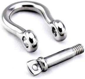 6mm 1/4" Stainless Steel Bow Shackle, D Ring, Clevis