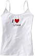 I LOVE UTAH - State Series - White Women's / Girls Camisole (Girlie / Babydoll)