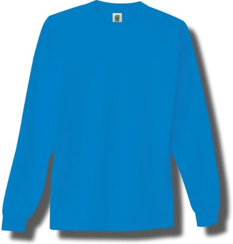 Long Sleeve Bright Neon T-Shirt in Neon Blue - Medium