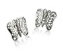 Sterling Silver Filigree Butterfly Post Studs Earrings