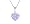 14K White Gold A Gem-Studded Dainty Heart Pendant-Tanzanite , Chain- NOT included