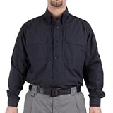 5.11 Tactical Mens Long-Sleeve Tactical Cotton Shirt (Large, Fire Navy)