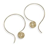 IMAGE OF CleverSilvers 14 Karat Gold Plate Coil Design Earrings-