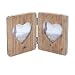 DOUBLE HINGED WOODEN HEART PHOTO FRAME BY COUNTRYSIDE INTERIORS