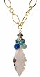 Gold Blues Navette Necklace