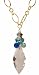 Gold Blues Navette Necklace