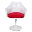 Beth Swivel Arm Chair - Red