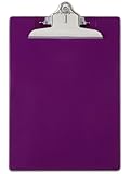 Saunders Recycled Plastic Clipboard, 1-Inch Capacity, Purple (21606)