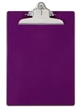 31d8xfsiMpL. SL160  Saunders Recycled Plastic Clipboard, 1 Inch Capacity, Holds 8.5 x 12 Inches, Purple