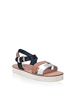 Pepe Jeans Sandalias planas Camille Metal (Negro / Beige / Plata)