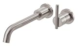 Danze D216058BN Parma Single Handle Wall Mount Lavatory Faucet, Brushed Nickel