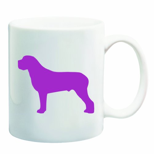 Mastiff Dog - Purple Silhouette Design 11 oz Ceramic Coffee Mug cup - 2010 Design - Affordable Gift for your Loved One! Item #DIS-MG-MAST-PR86