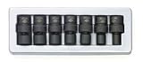 Sunex International 3655 3/8 Drive Metric 6 Point Standard Universal Impact Socket Set - 7 Pc.