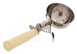 Browne Foodservice 573310 Stainless Steel Standard Disher with Cream Handle, 3-3/4-Ounce, Size 10