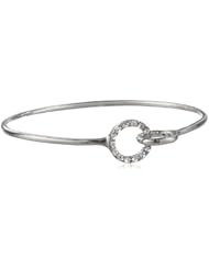 T Tahari "Essentials" Pave Circle Gold Bangle Bracelet, 9"