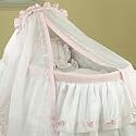 Baby Regal Liner & Hood - Color White w/ Blue Trimming - Size 13x29