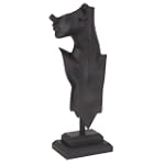 KCF 49156 Jewelry Display, Bust with Partial Face for Necklace and Earrings, Black, 19 1/2 Inches High