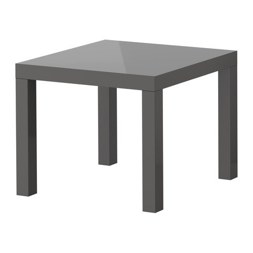 Lack Side Table High Gloss Gray coconuas105