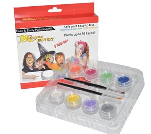 Kustom Body Art Special Effects Face Paint Set 8 Color Boxed Set, 3 ml