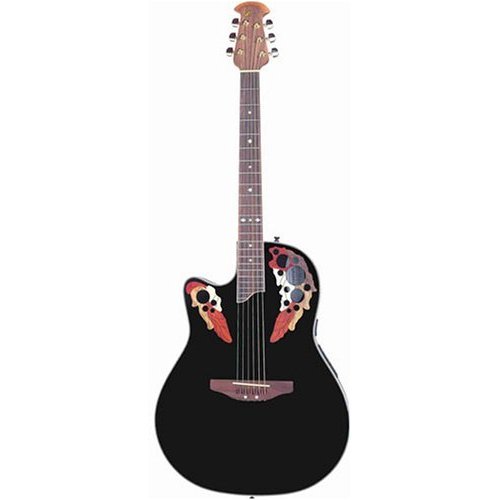 Ovation LCS247 5 Celebrity Deluxe Left Handed Acoustic Electric Guitar Black