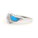 Sterling Silver Turquoise Band