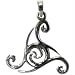 Triple Spiral Silver Pendant