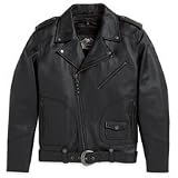 Harley Davidson Mens Classic Cycle Champ Leather Biker Jacket, the Defining Biker Jacket from the 1950's. 98101-07VM