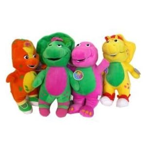 Barney and Friends 4 pcs Large Dinosaur Plush 15 Inch by 
