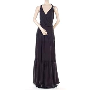 BCBG COLLECTION BLACK SILK CROCHET Ladies DRESS NEW 10
