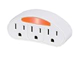 Cords, Wires & Accessories: Maxxima MEW-3L 3 Outlet Adaptor With Night Light