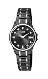 Citizen Eco-Drive Diamonds IP Bracelet Black Dial Women's watch #GA1034-57G