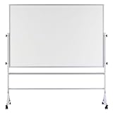 48H x 72W Traditional Reversible Board with Aluminum Trim, Both Sides White Magnetic Markerboard