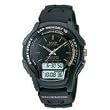 Mens Black Casual Sports Watch Black Resin Strap
