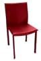 Tag Elston Chair Hand Sewn Leather with Steel Frame, Red