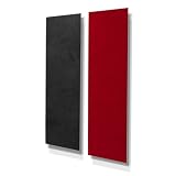Auralex S3PROBlack/Red SonoSuede Pro System with 8- 48x16x1 Panels in Red and 4- 48X16x2 Corner Traps in Black; Psuedo-Suede Fabric