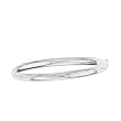 14K White Gold Plain Bangle Bracelet - 8 inches
