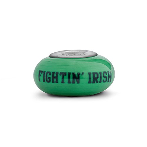 Notre Dame Fighting Irish Fenton Glass Bead Fits Most European Style Charm Bracelets