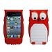 Owl Design Cartoon Cute Silicone Case Cover Skin for Apple iPhone 4 4S Red