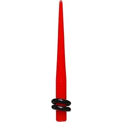 6 Gauge Acrylic Red Taper