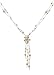 Oi! Ladies N0729 White Fresh Water Pearl and Crystal Flower Pendant On Silk Necklace