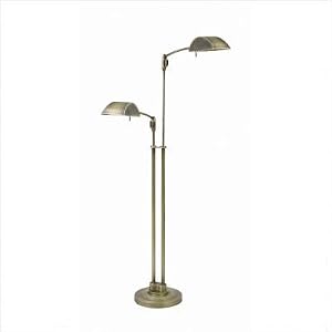 Vision Double Floor Swing Lamp in Antique Brass